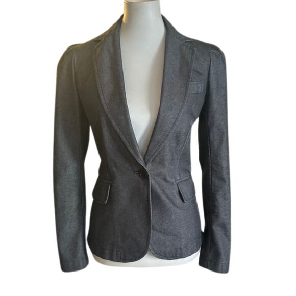 Marc Jacobs Dark Denim Fitted Blazer/Jacket, Size 6 MINT. - Picture 9 of 11